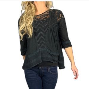 Urban Outfitters Black Beaded Open Back Top